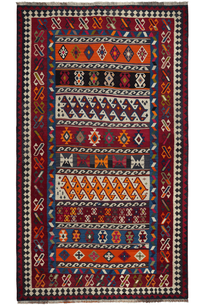 Kelim Gashgai Old — Handmade, 161x280 cm, Multicolor, 100% Virgin Wool | Main view
