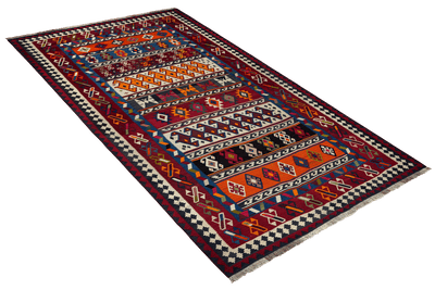 Kelim Gashgai Old — Handmade, 161x280 cm, Multicolor, 100% Virgin Wool | View 4