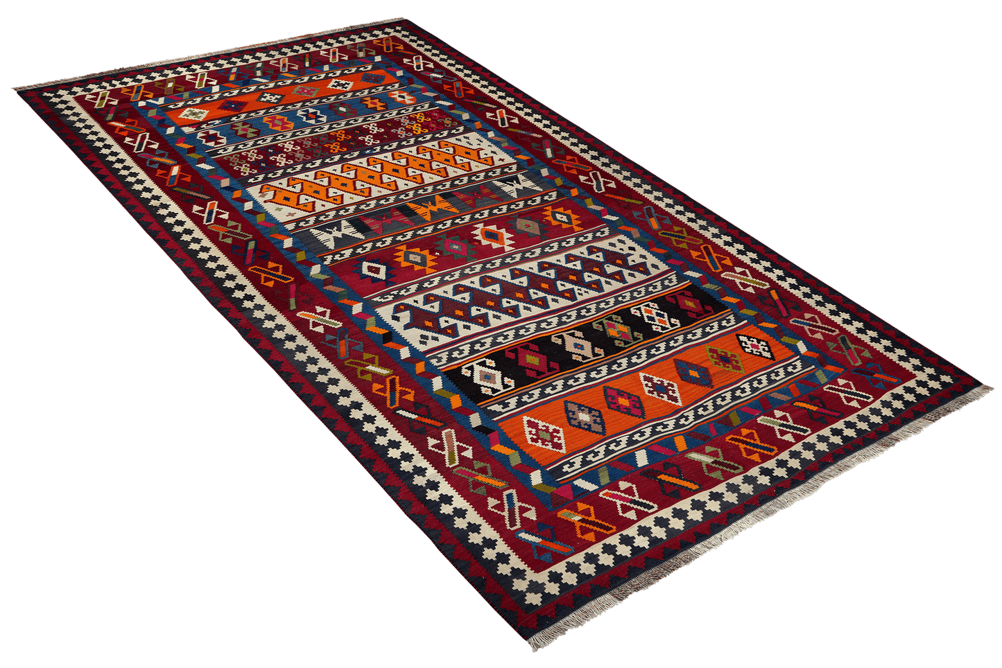 Kelim Gashgai Old — Handmade, 161x280 cm, Multicolor, 100% Virgin Wool | View 4