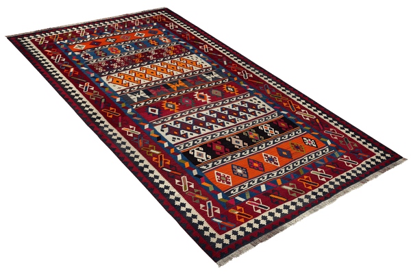 Kelim Gashgai Old — Handmade, 161x280 cm, Multicolor, 100% Virgin Wool | View 4