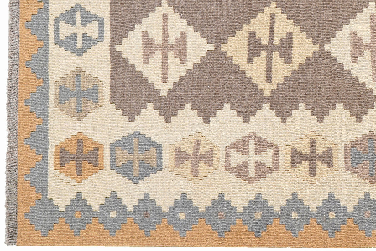 Kelim Gashgai · Handgewebt – Grau, 178x125 cm, 100% Schurwolle | Ansicht 3