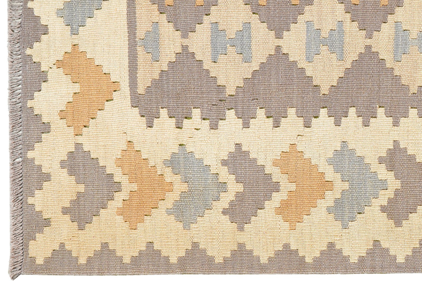 Kelim Gashgai — Handmade, 117x167 cm, Grey, 100% Virgin Wool | View 3
