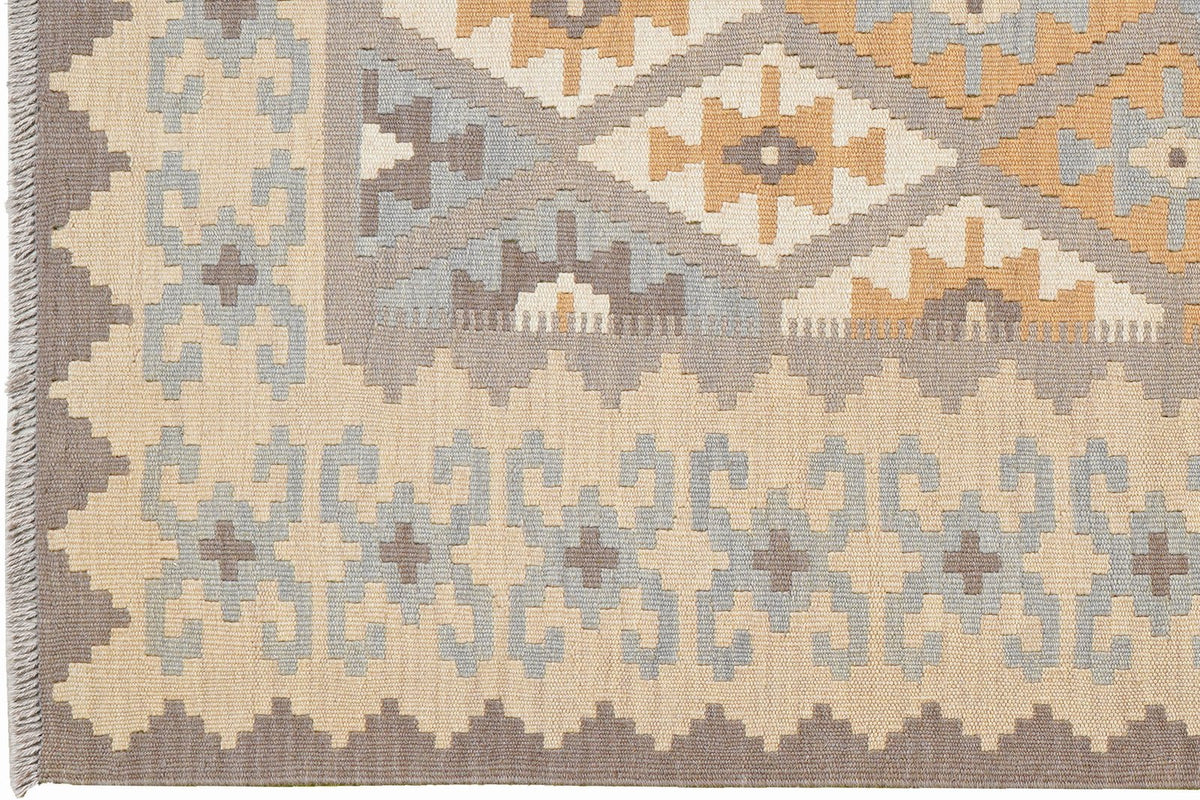Kelim Gashgai · Handgewebt – Grau, 178x119 cm, 100% Schurwolle | Ansicht 3