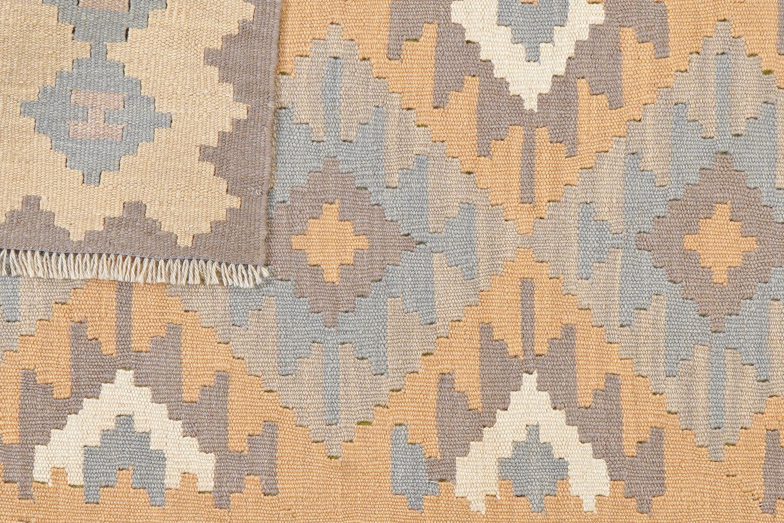 Kelim Gashgai — Handmade, 119x170 cm, Yellow, 100% Virgin Wool | View 6