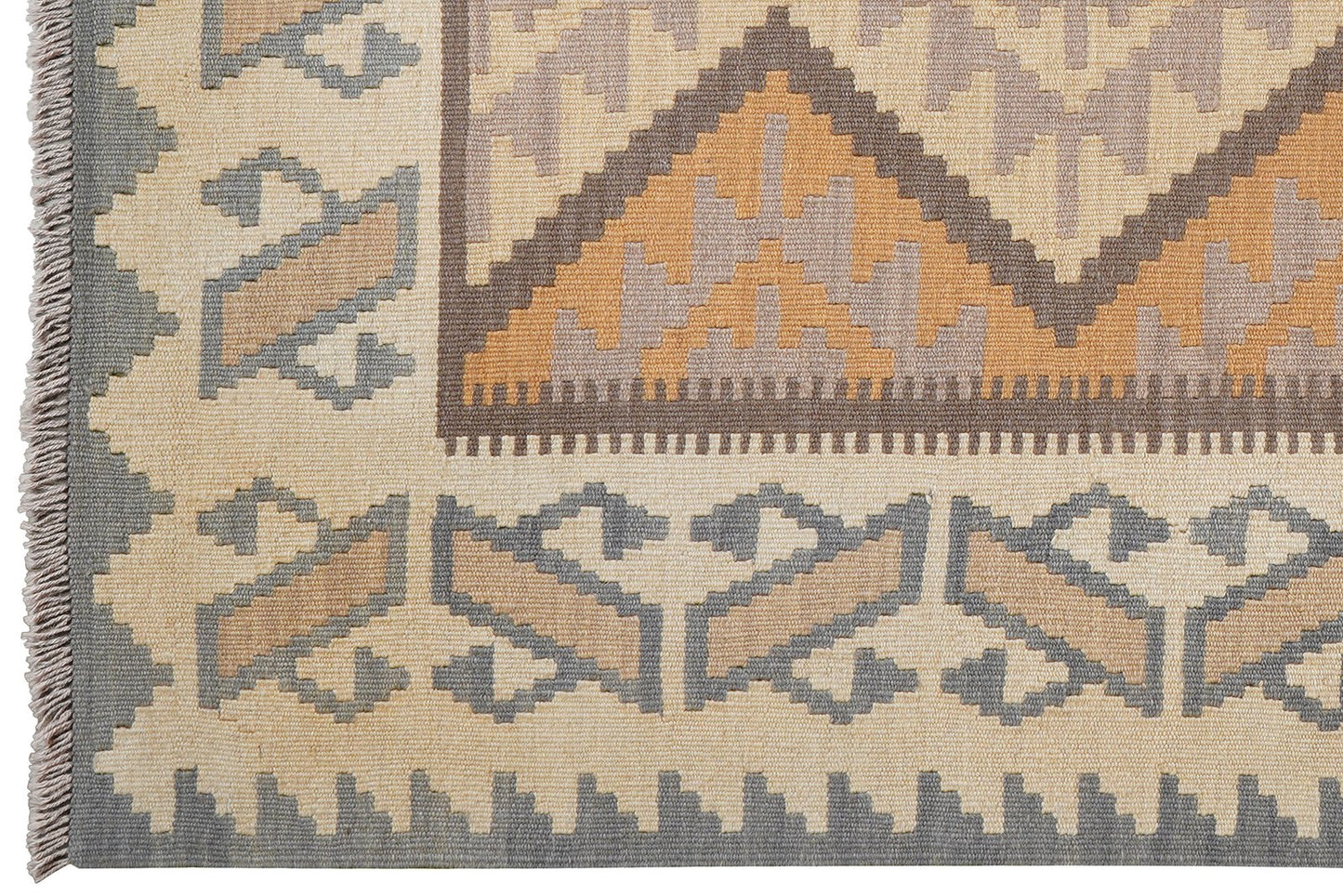 Kelim Gashgai · Handgewebt – Grau, 179x125 cm, 100% Schurwolle | Ansicht 3