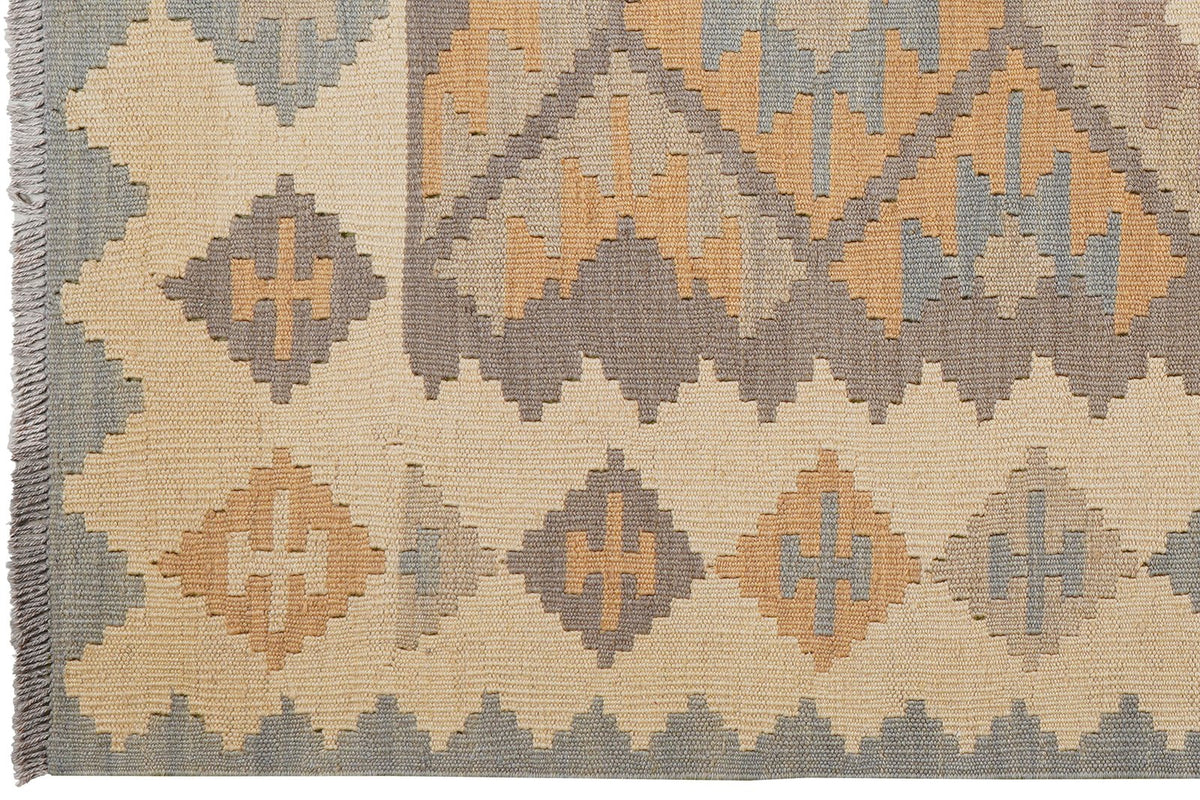 Kelim Gashgai · Handgewebt – Grau, 181x122 cm, 100% Schurwolle | Ansicht 3