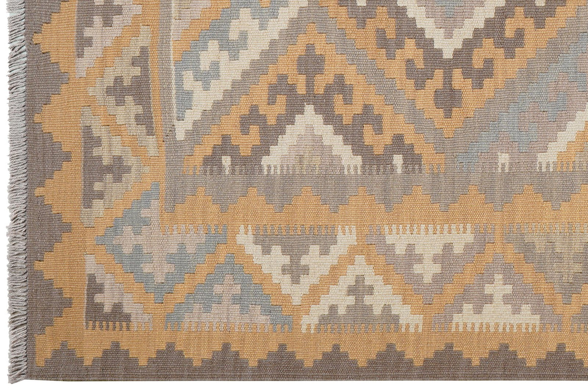 Kelim Gashgai · Handgewebt – Grau, 181x120 cm, 100% Schurwolle | Ansicht 3