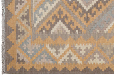 Kelim Gashgai · Handgewebt – Grau, 181x120 cm, 100% Schurwolle | Ansicht 3