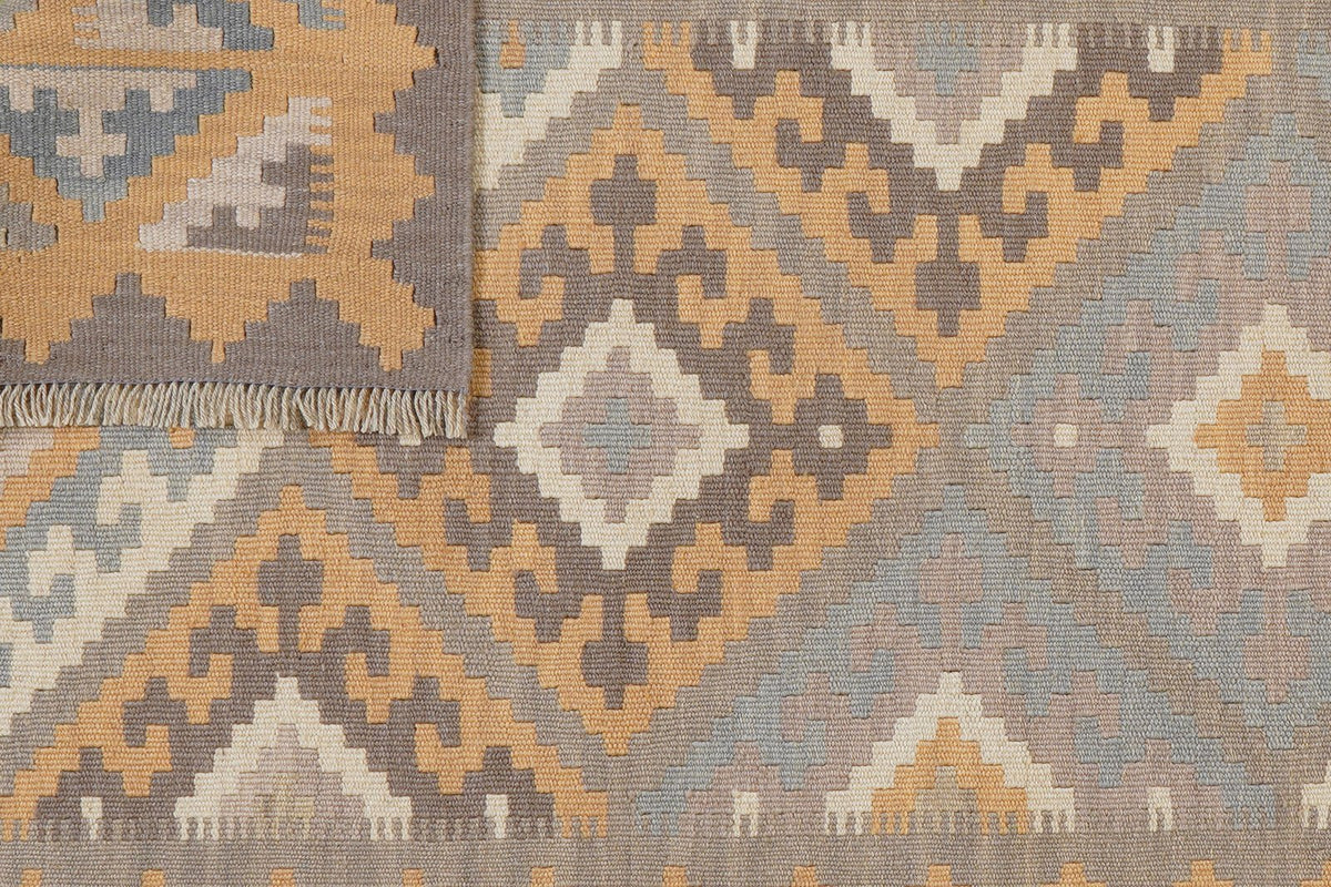Kelim Gashgai · Handgewebt – Grau, 181x120 cm, 100% Schurwolle | Ansicht 6