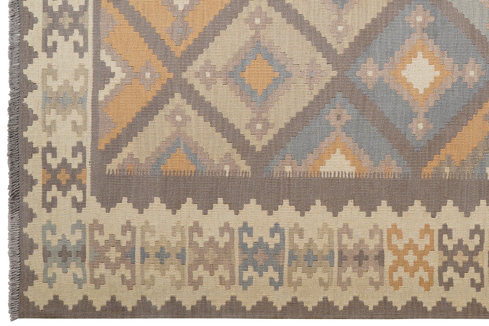 Kelim Gashgai — Handmade, 178x245 cm, Grey, 100% Virgin Wool | View 3