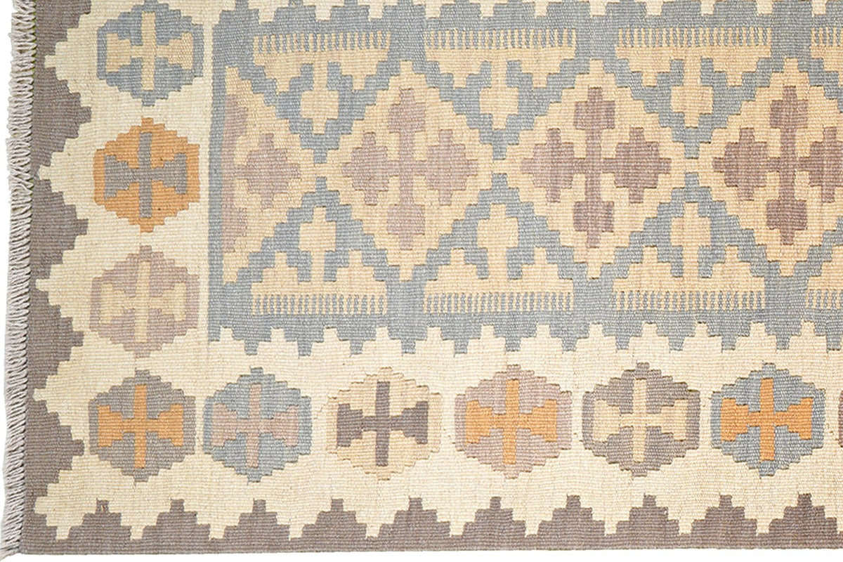 Kelim Gashgai · Handgewebt – Grau, 300x81 cm, 100% Schurwolle | Ansicht 3