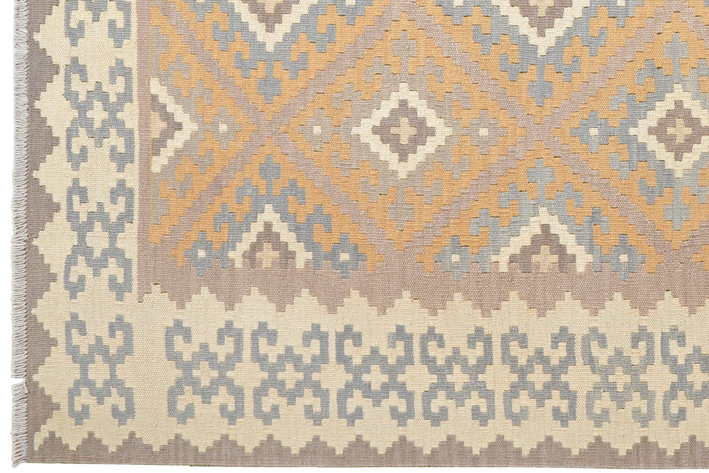 Kelim Gashgai · Handgewebt – Grau, 246x173 cm, 100% Schurwolle | Ansicht 3