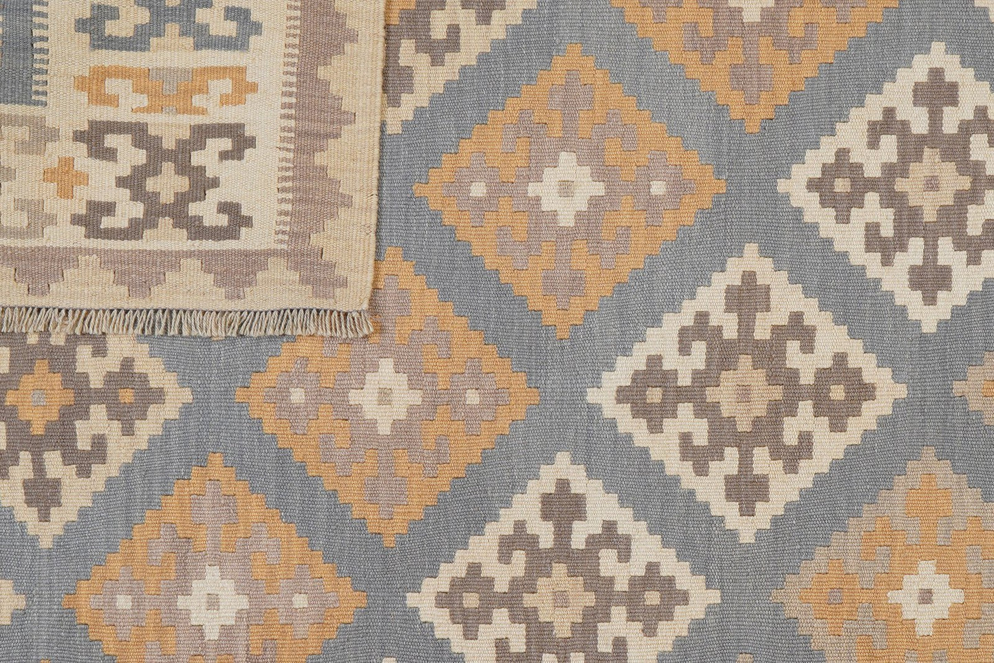 Kelim Gashgai · Handgewebt – Grau, 250x178 cm, 100% Schurwolle | Ansicht 6