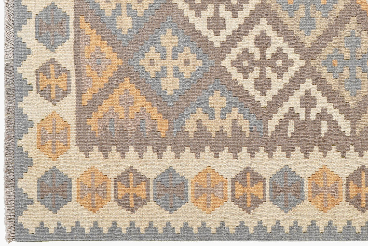 Kelim Gashgai · Handgewebt – Grau, 178x122 cm, 100% Schurwolle | Ansicht 3