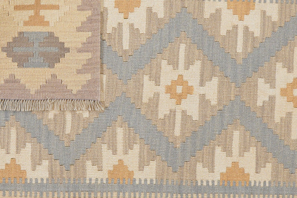 Kelim Gashgai — Handmade, 123x180 cm, Grey, 100% Virgin Wool | View 6