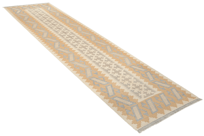 Kelim Gashgai · Handgewebt – Beige, 287x79 cm, 100% Schurwolle | Ansicht 4