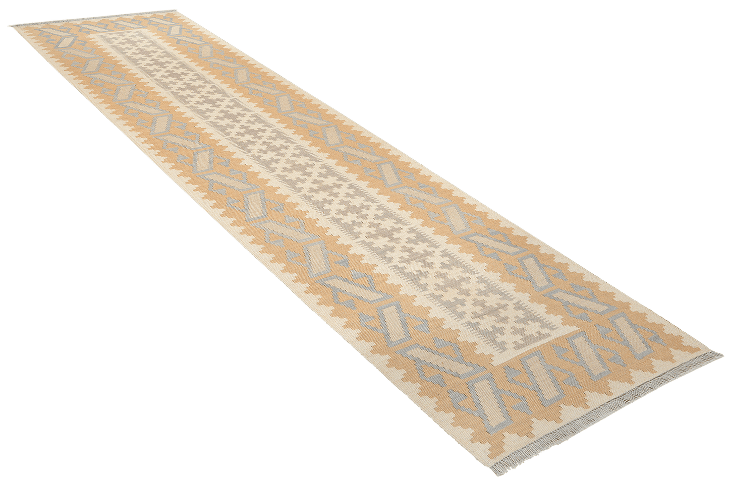 Kelim Gashgai · Handgewebt – Beige, 287x79 cm, 100% Schurwolle | Ansicht 4
