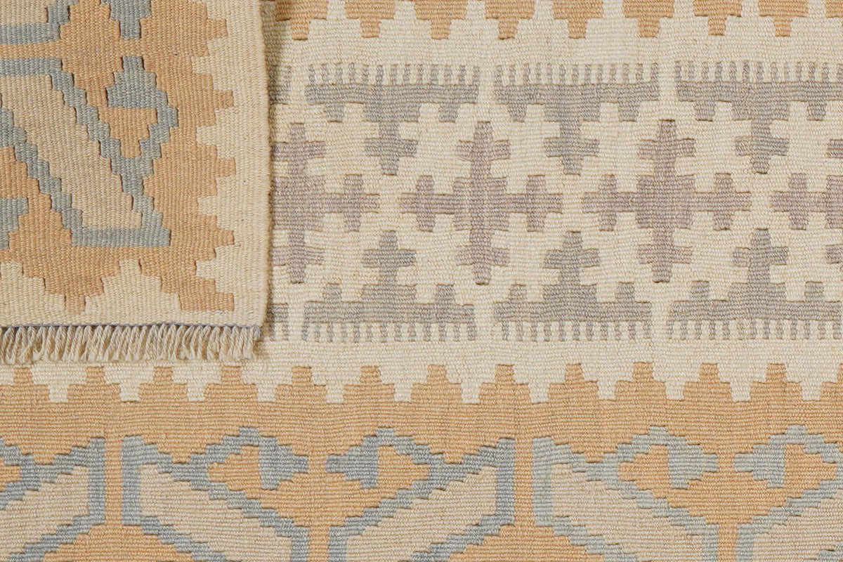 Kelim Gashgai · Handgewebt – Beige, 287x79 cm, 100% Schurwolle | Ansicht 6