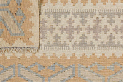 Kelim Gashgai · Handgewebt – Beige, 287x79 cm, 100% Schurwolle | Ansicht 6