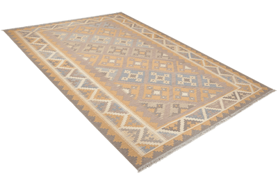 Kelim Gashgai — Handmade, 180x249 cm, Grey, 100% Virgin Wool | View 4