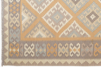 Kelim Gashgai · Handgewebt – Gelb, 247x182 cm, 100% Schurwolle | Ansicht 3