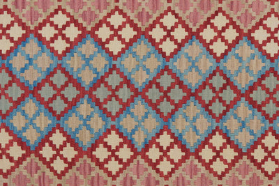 Kelim Gashgai — Handmade, 159x206 cm, Red, 100% Virgin Wool | View 5