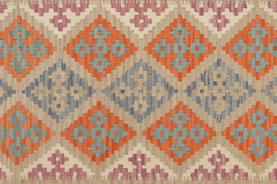 Kelim Gashgai — Handmade, 175x249 cm, Beige, 100% Virgin Wool | View 5