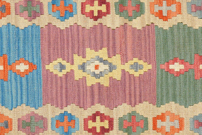 Kelim Gashgai — Handmade, 61x240 cm, Multicolor, 100% Virgin Wool | View 5