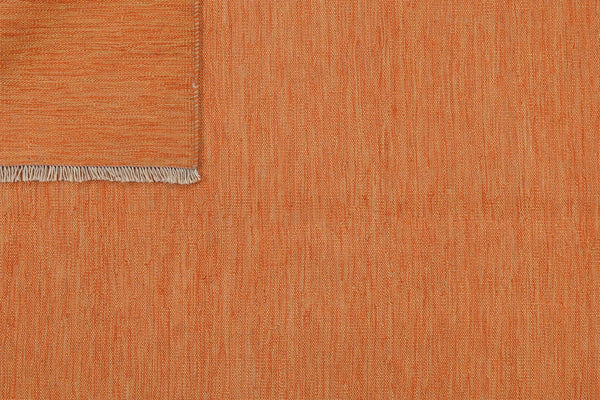 Kelim Gashgai — Handmade, 151x198 cm, Orange, 100% Virgin Wool | View 6