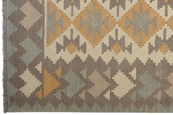 Kelim Gashgai — Handmade, 174x240 cm, Beige, 100% Virgin Wool | View 3