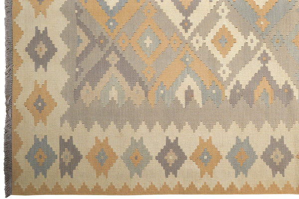 Kelim Gashgai — Handmade, 205x300 cm, Grey, 100% Virgin Wool | View 3