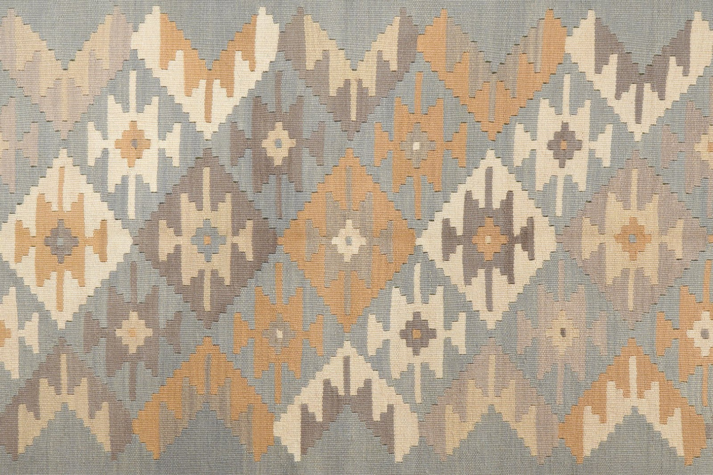 Kelim Gashgai — Handmade, 203x291 cm, Grey, 100% Virgin Wool | View 5