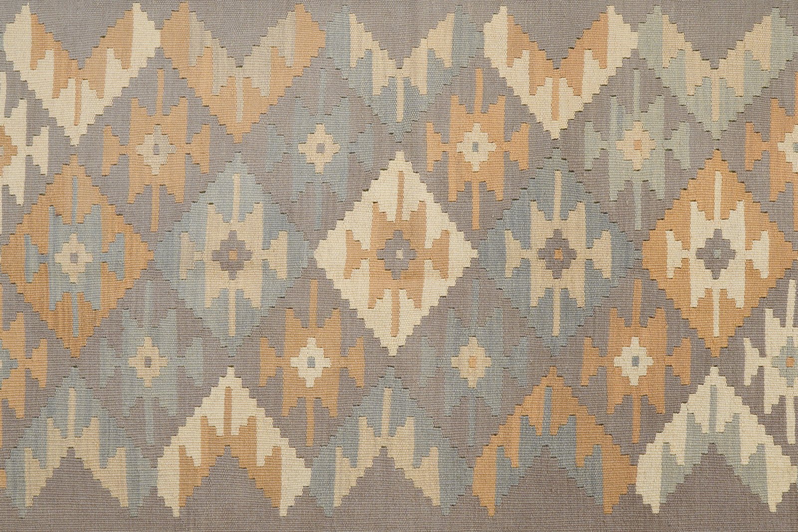 Kelim Gashgai — Handmade, 202x291 cm, Grey, 100% Virgin Wool | View 5