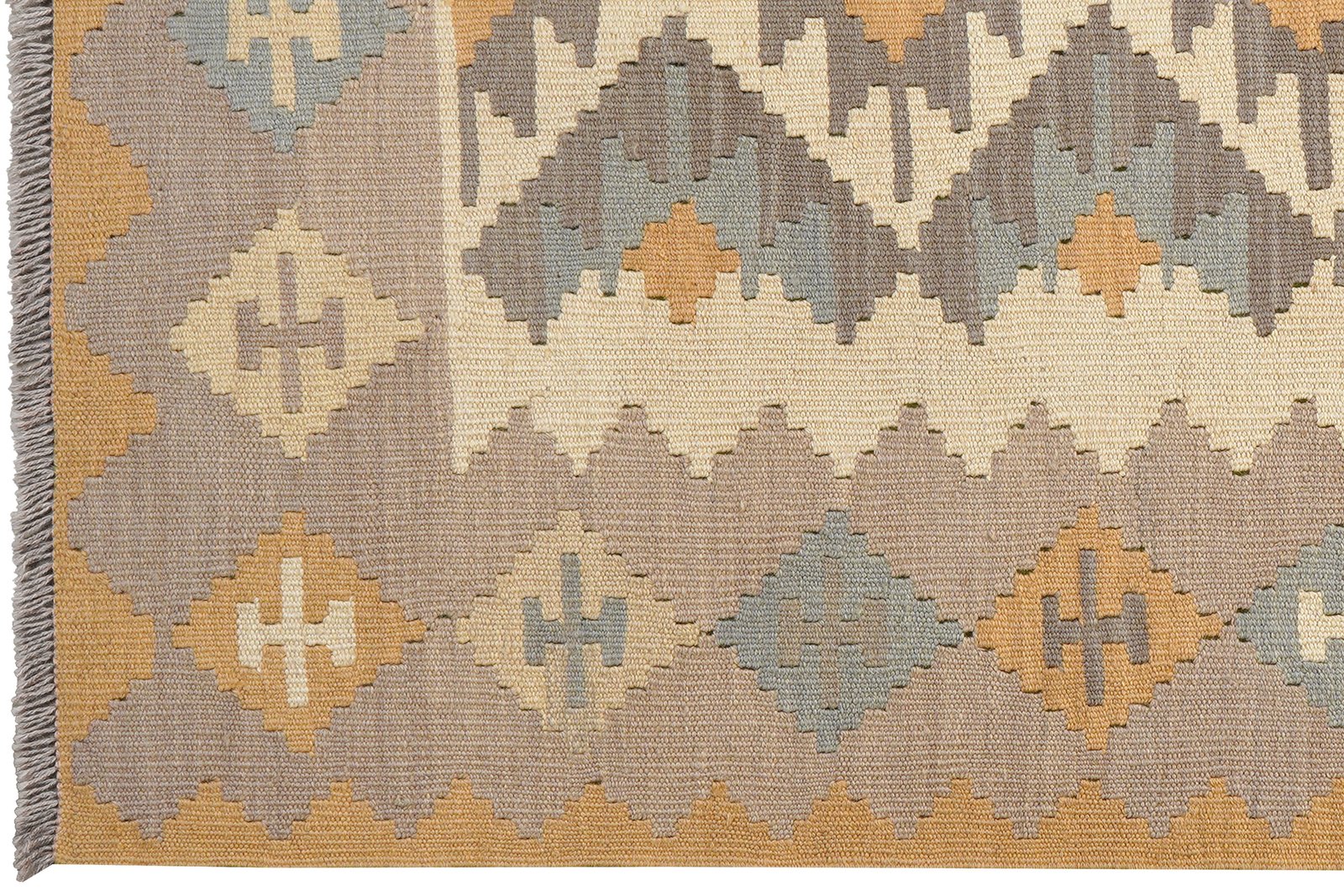 Kelim Gashgai — Handmade, 122x185 cm, Beige, 100% Virgin Wool | View 3