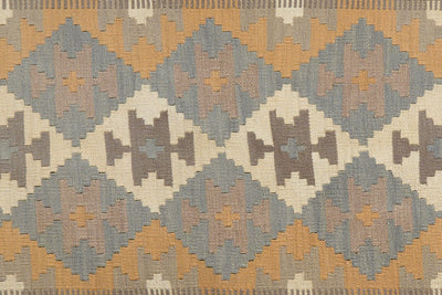 Kelim Gashgai — Handmade, 128x180 cm, Grey, 100% Virgin Wool | View 5