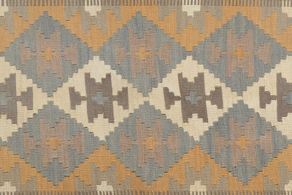 Kelim Gashgai — Handmade, 128x180 cm, Grey, 100% Virgin Wool | View 5