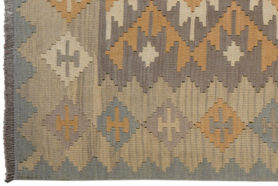 Kelim Gashgai — Handmade, 121x176 cm, Grey, 100% Virgin Wool | View 3