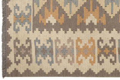 Kelim Gashgai — Handmade, 119x173 cm, Grey, 100% Virgin Wool | View 3