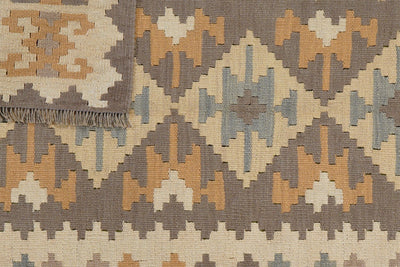 Kelim Gashgai — Handmade, 119x173 cm, Grey, 100% Virgin Wool | View 6