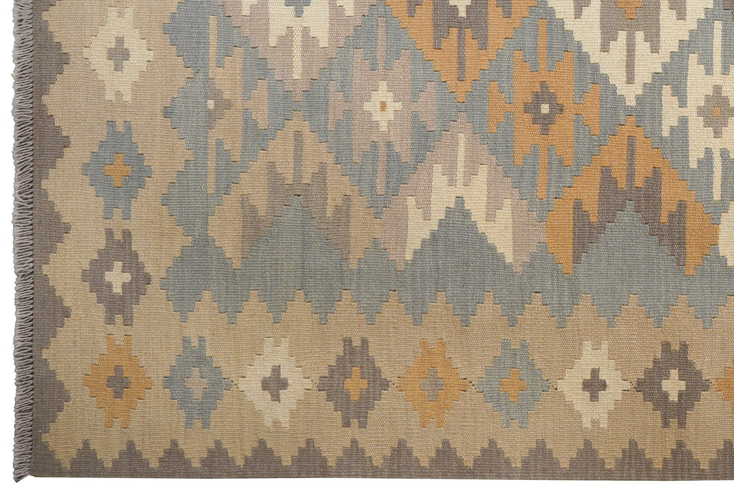 Kelim Gashgai — Handmade, 170x239 cm, Blue, 100% Virgin Wool | View 3