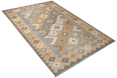Kelim Gashgai — Handmade, 170x239 cm, Blue, 100% Virgin Wool | View 4