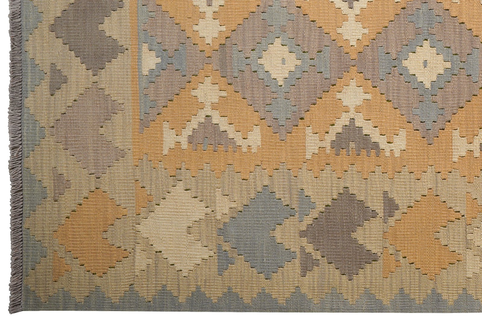 Kelim Gashgai — Handmade, 177x245 cm, Yellow, 100% Virgin Wool | View 3
