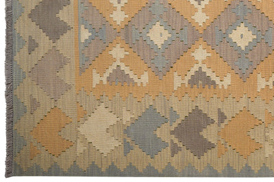 Kelim Gashgai — Handmade, 177x245 cm, Yellow, 100% Virgin Wool | View 3