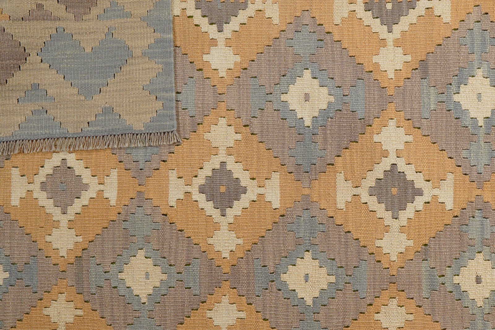Kelim Gashgai — Handmade, 177x245 cm, Yellow, 100% Virgin Wool | View 6