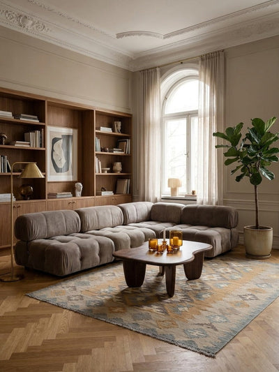 Kelim Gashgai — Handmade, 170x238 cm, Yellow, 100% Virgin Wool | Back view