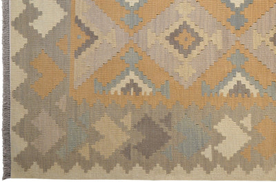 Kelim Gashgai — Handmade, 171x238 cm, Yellow, 100% Virgin Wool | View 3