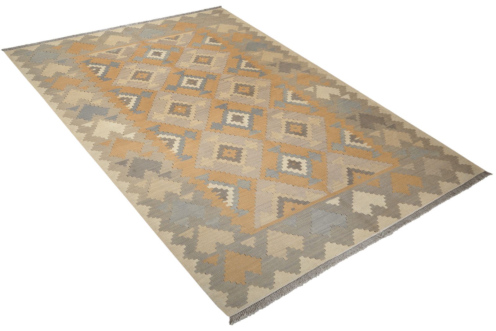 Kelim Gashgai — Handmade, 171x238 cm, Yellow, 100% Virgin Wool | View 4