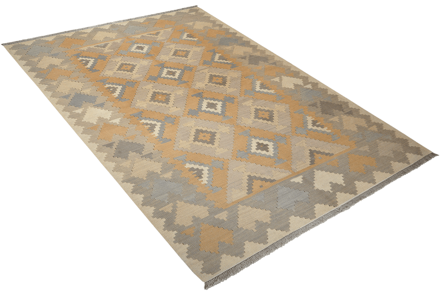 Kelim Gashgai — Handmade, 171x238 cm, Yellow, 100% Virgin Wool | View 4