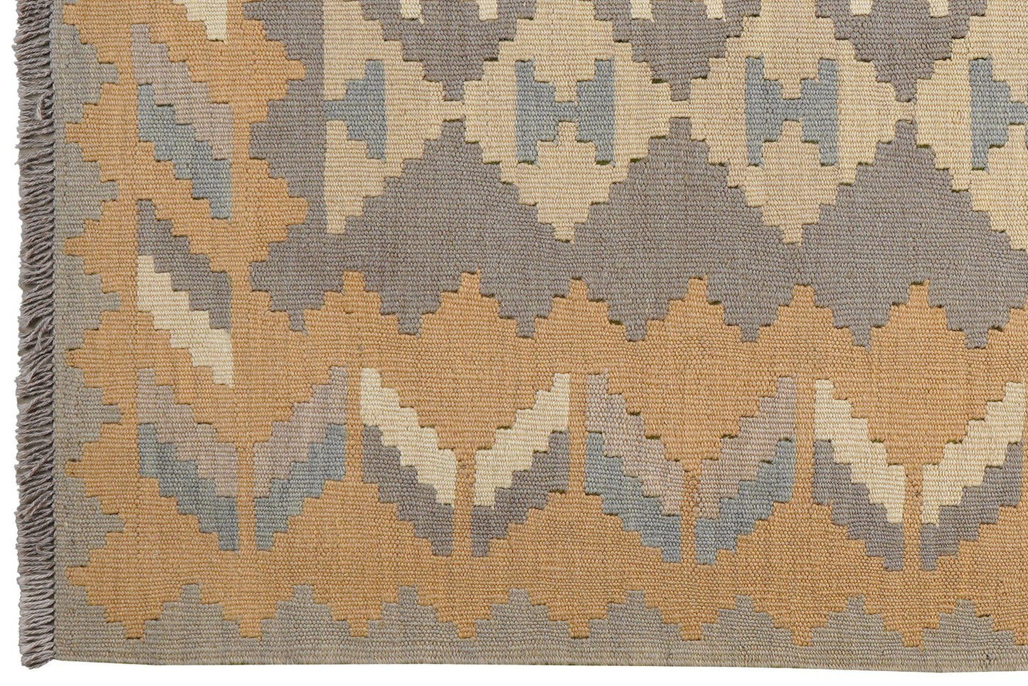 Kelim Gashgai — Handmade, 119x165 cm, Grey, 100% Virgin Wool | View 3