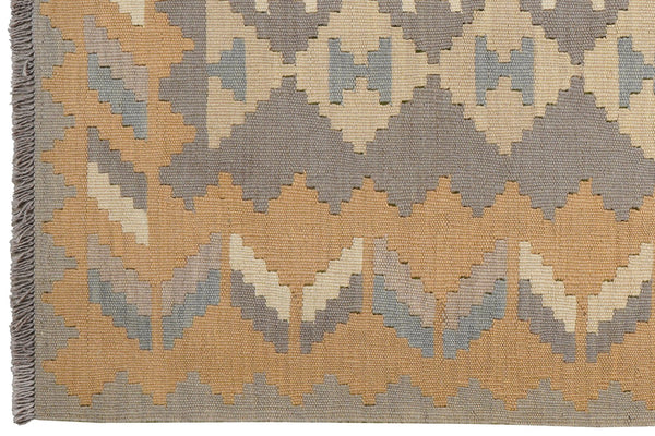 Kelim Gashgai — Handmade, 119x165 cm, Grey, 100% Virgin Wool | View 3